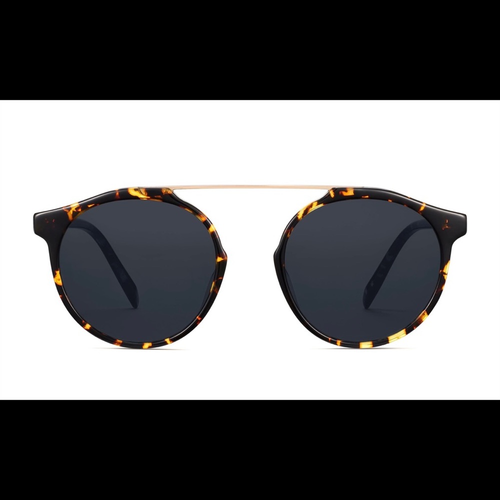 Warby Parker Cooper Sunglasses – Black Oak Tortoise & Polished Gold